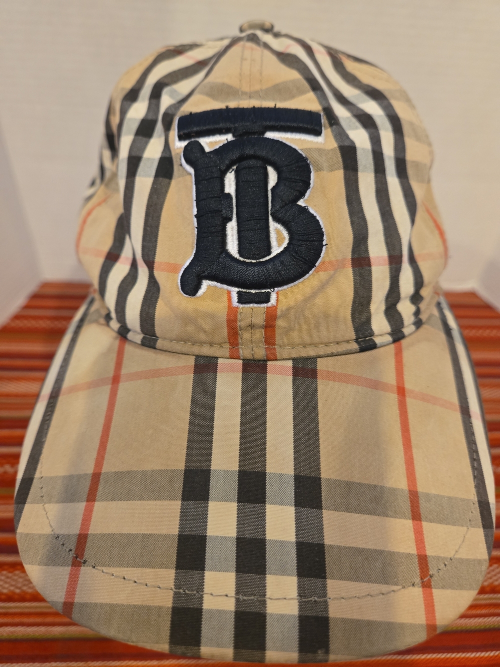 Burberry Beige Nova Check TB Monogram Archive Baseball Cap - Picture 2 of 16